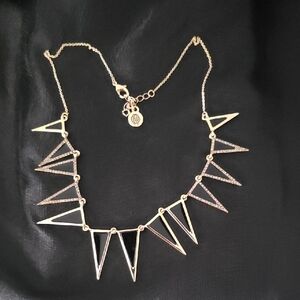 House of Harlow 1960 Gold and Black Geometric Necklace